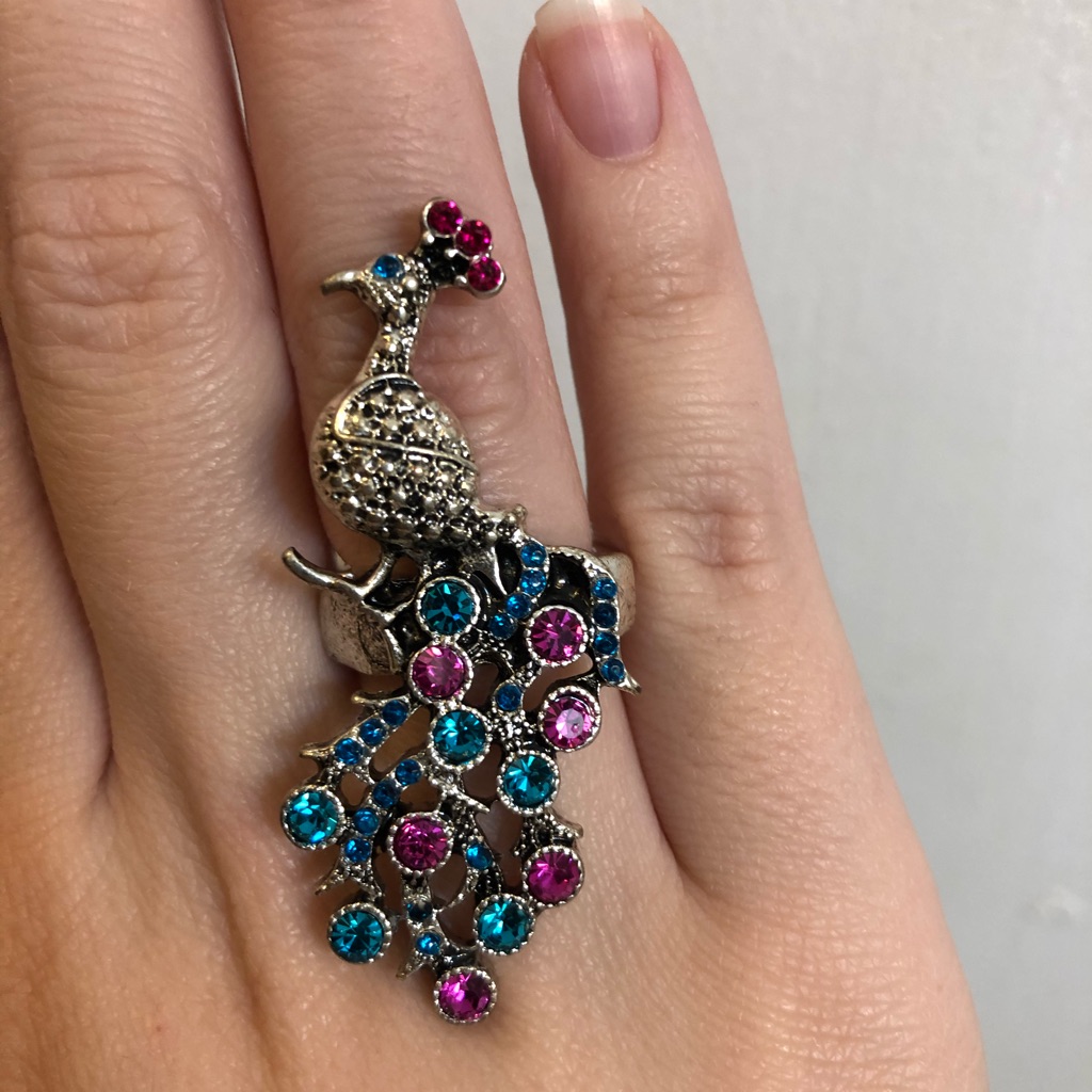 Peacock Statement Gem Ring